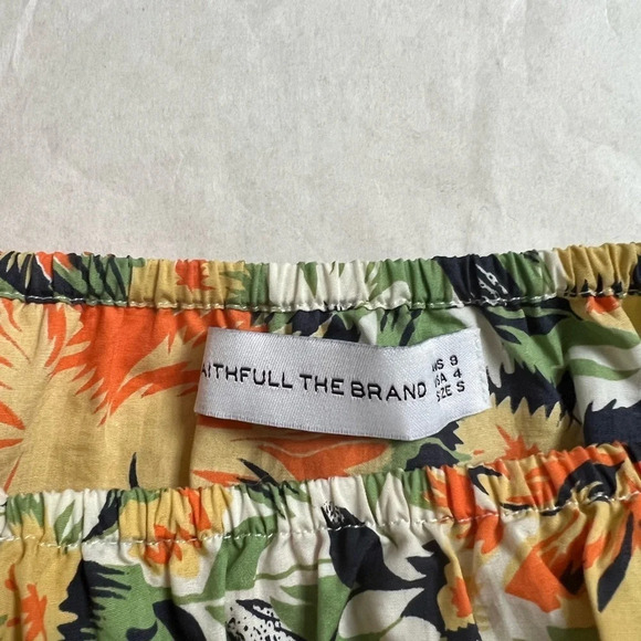 Faithfull the Brand Pontina Top Balloon Sleeve Floral Print, Size 4 NWOT - Picture 6 of 7